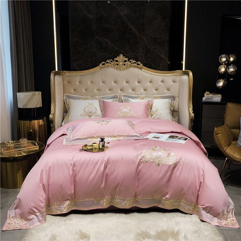 Pink and gold deals comforter