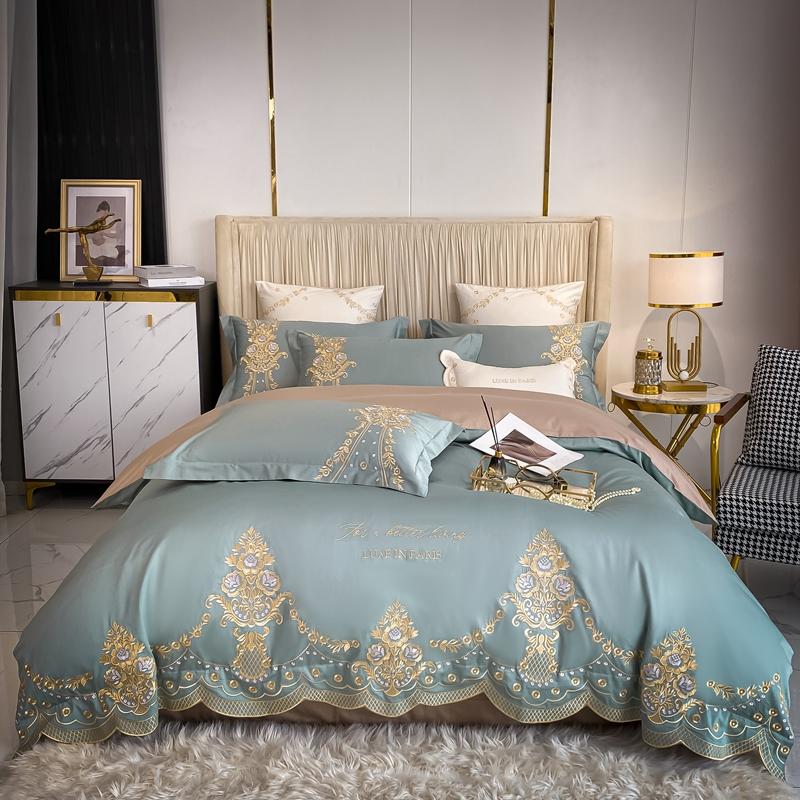 Galina Duck Egg Duvet Cover Set Egyptian Cotton Luxurier