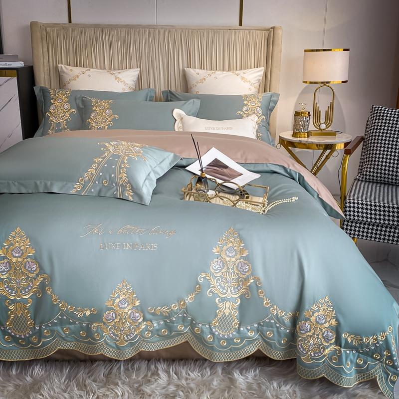 Galina Duck Egg Duvet Cover Set Egyptian Cotton Luxurier