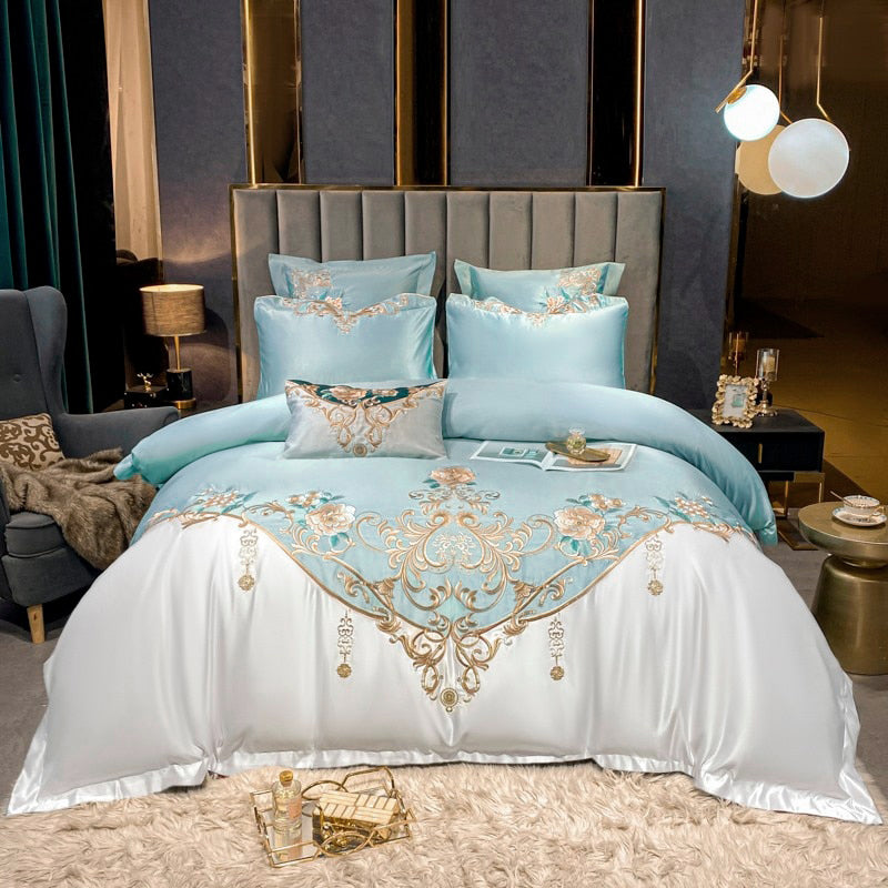 Set di lenzuola di lusso biancheria da letto all'ingrosso Queen And King Size di Set di lenzuola di lusso biancheria da letto all'ingrosso Queen And King Size di